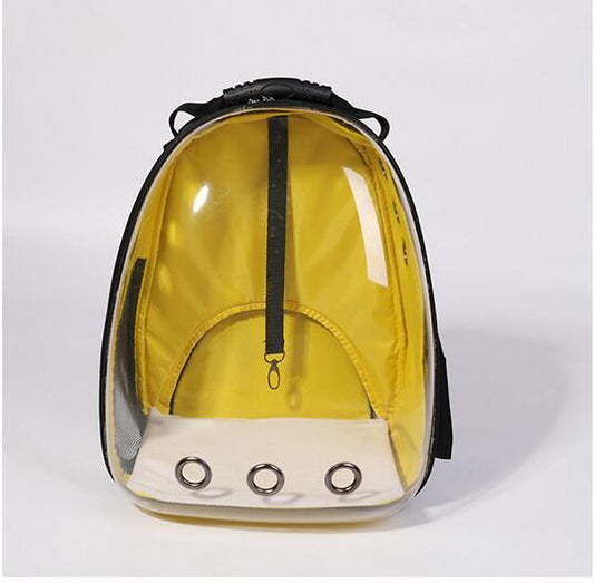 Cat Backpack Carrier Bubble Bag, Transparent Space Capsule Pet Carrier Dog Hiking Backpack, Small Dog Backpack Carrier for Cats Puppies Airline Approved Travel Carrier Outdoor Use Black