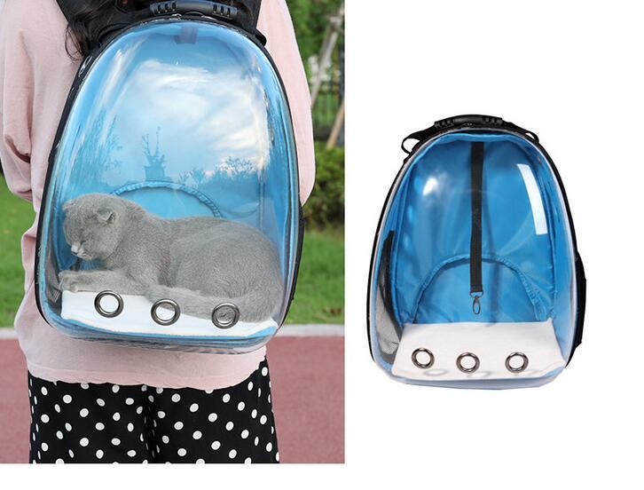 Cat Backpack Carrier Bubble Bag, Transparent Space Capsule Pet Carrier Dog Hiking Backpack, Small Dog Backpack Carrier for Cats Puppies Airline Approved Travel Carrier Outdoor Use Black