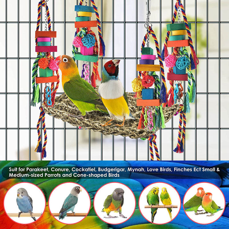 Parrot Toys Climbing Net Hammock Medium And Large Toy Bird Cage