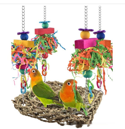 Parrot Toys Climbing Net Hammock Medium And Large Toy Bird Cage